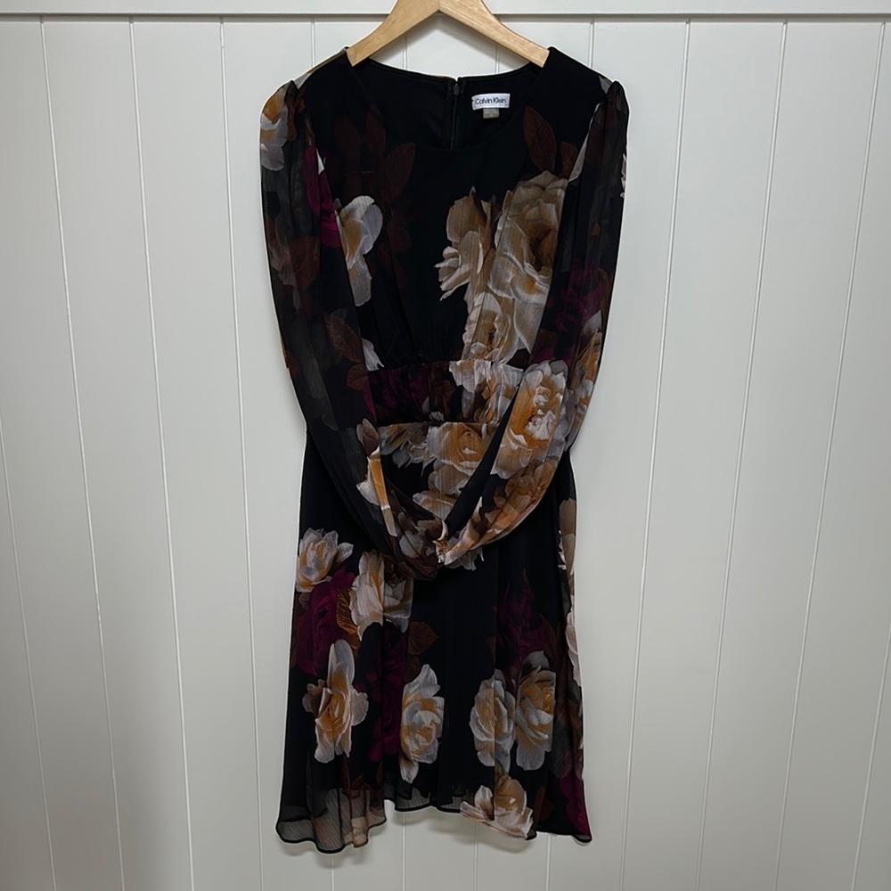 Floral Black Dress